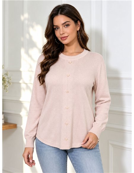 Oversized Button-Down-Pullover