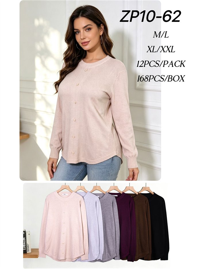 Oversized Button-Down-Pullover