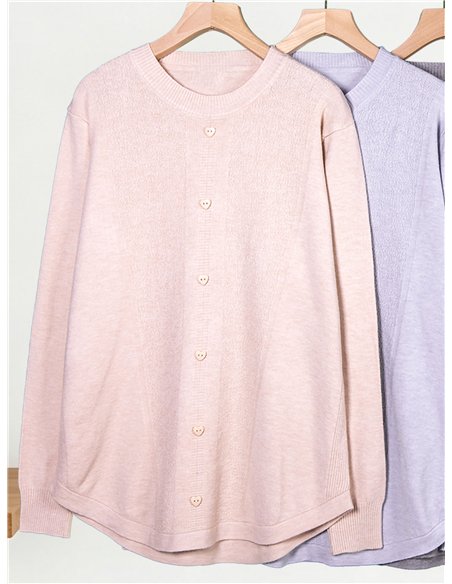 Oversized Button-Down-Pullover