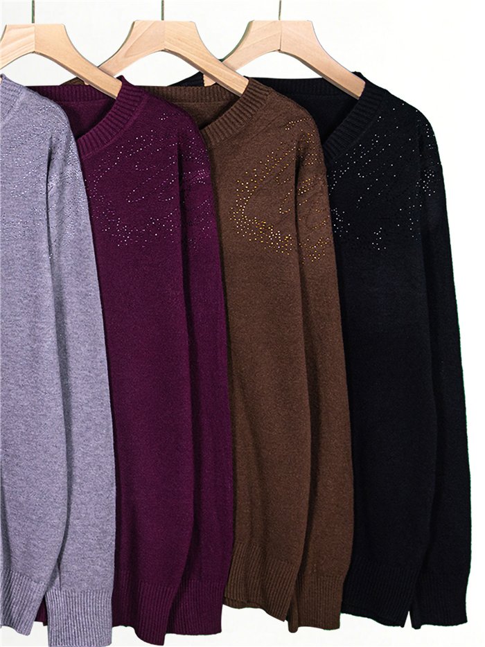 Jersey amplio strass en hombro
