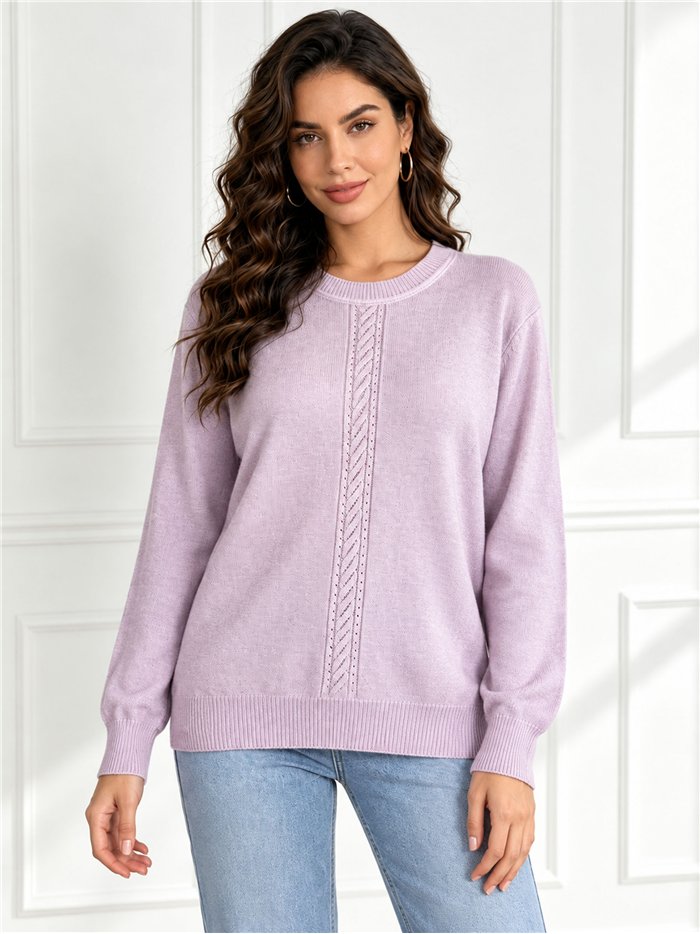 Oversized rhinestone centre panel sweater