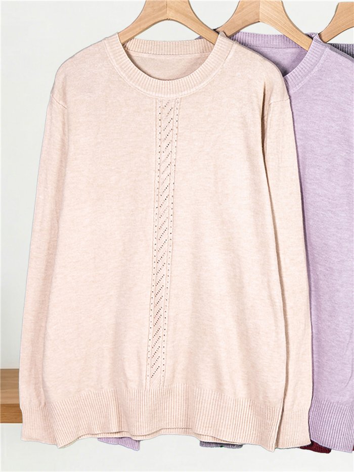 Oversized rhinestone centre panel sweater