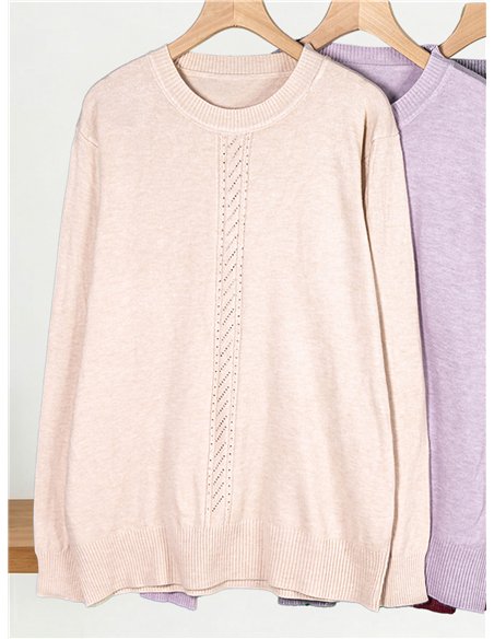 Oversized rhinestone centre panel sweater