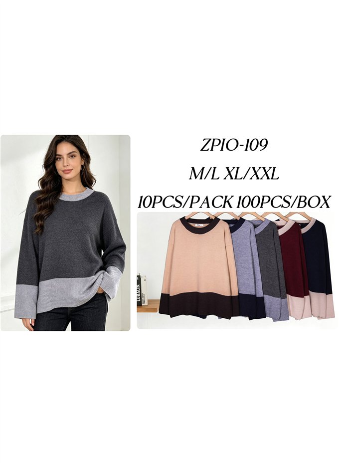 Jersey de punto bicolor
