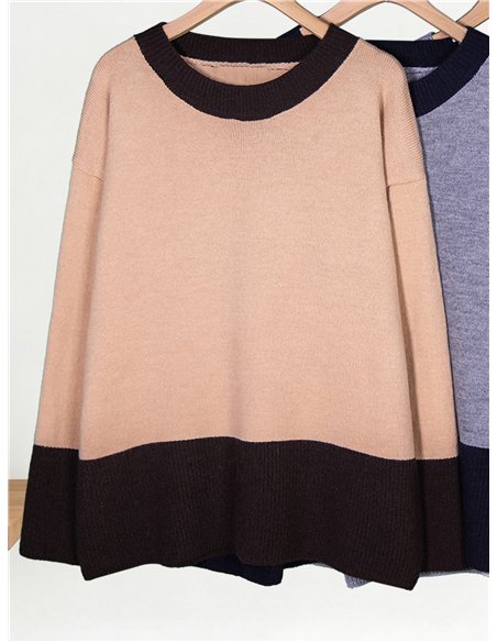 Jersey de punto bicolor