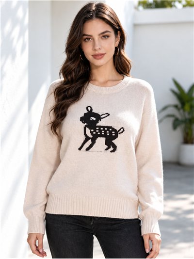 Jersey ciervo jacquard