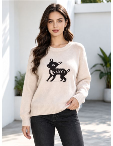 Jersey ciervo jacquard