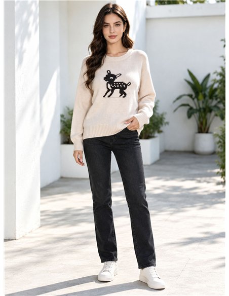 Jersey ciervo jacquard