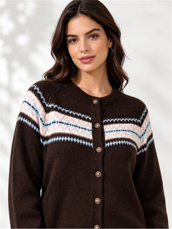 Cárdigan jacquard nórdico