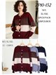 Cardigan color block con bottoni
