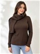 Conjunto jersey trenzado y bufanda