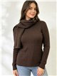 Conjunto jersey trenzado y bufanda