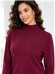 Jersey cuello alto strass