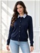 Cárdigan cuello camisero rayas