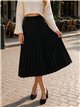 Falda midi plisada de punto con brillo