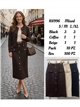 Falda midi de punto con botones