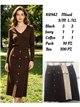 Falda midi de punto con botones metálicos