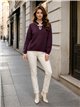 Jersey cuello oriental con lazo