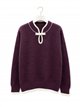 Jersey cuello oriental con lazo