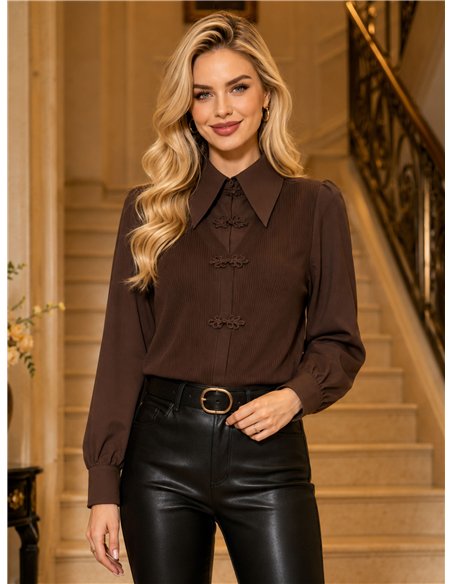 Jersey alamares efecto camisa