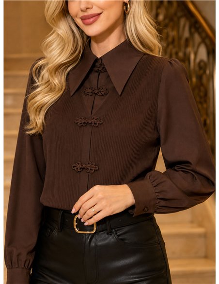Jersey alamares efecto camisa