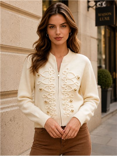 Militärstrickjacke mit Fröschen