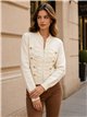 Militärstrickjacke mit Fröschen