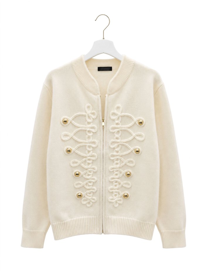 Militärstrickjacke mit Fröschen