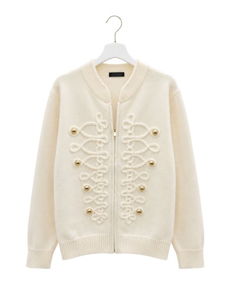 Militärstrickjacke mit Fröschen
