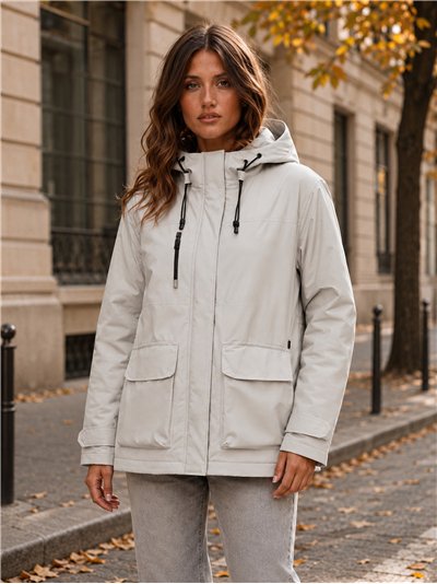 Parka con cappuccio e tasche cargo