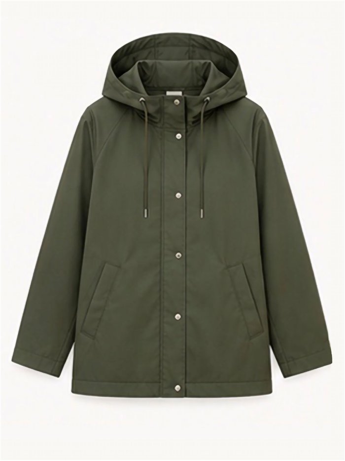 Parka gommato con cappuccio