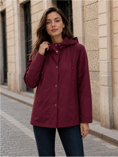 Parka gommato con cappuccio