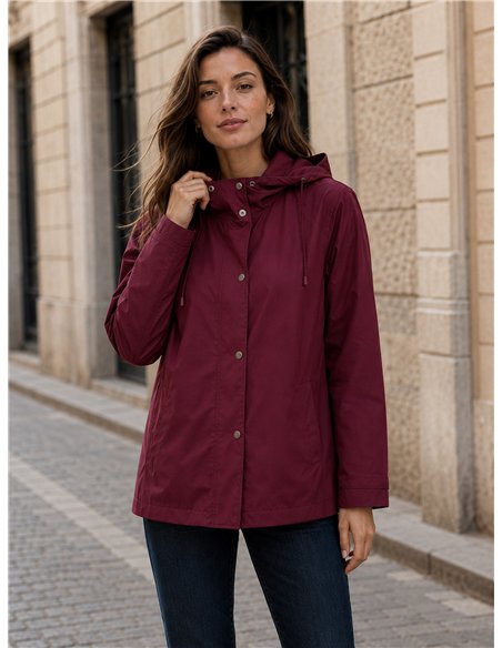 Parka gommato con cappuccio