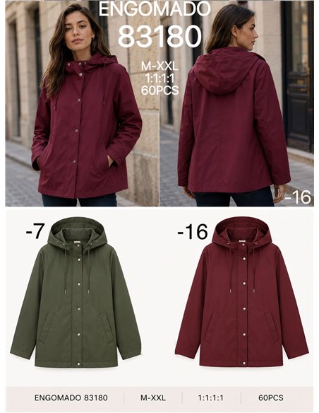Parka gommato con cappuccio