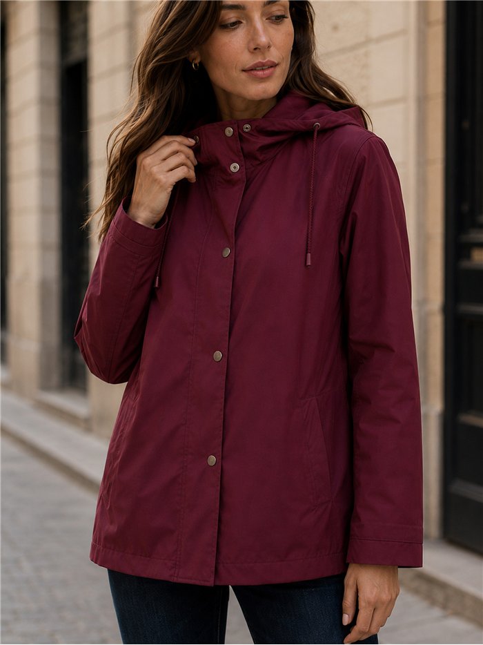 Parka gommato con cappuccio