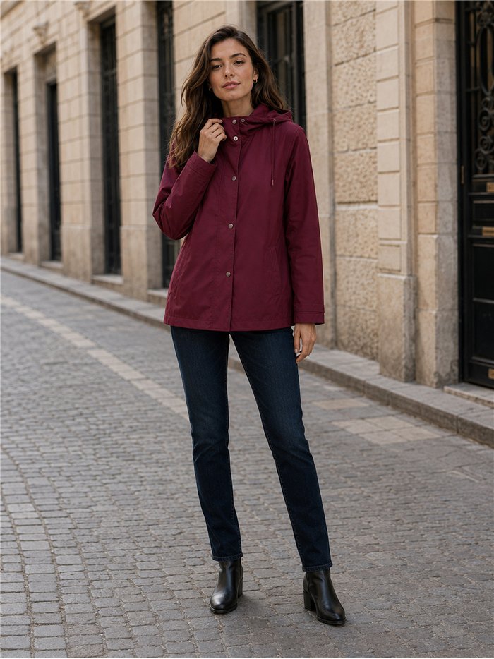 Parka gommato con cappuccio