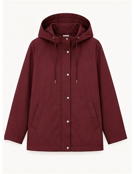 Parka gommato con cappuccio