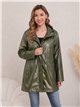 Parka impermeabile con effetto metallico