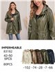 Parka impermeabile con effetto metallico