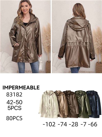 Parka impermeabile con effetto metallico 2