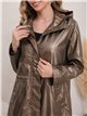 Parka impermeabile con effetto metallico