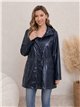 Parka impermeabile con effetto metallico