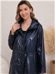 Parka impermeabile con effetto metallico
