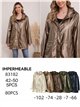 Parka impermeabile con effetto metallico