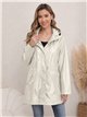 Parka impermeabile con effetto metallico