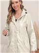 Parka impermeabile con effetto metallico