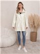 Parka impermeabile con effetto metallico