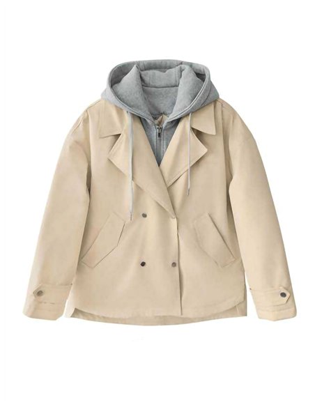 Trench imbottito con cappuccio