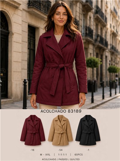 Trench imbottito con cintura 2