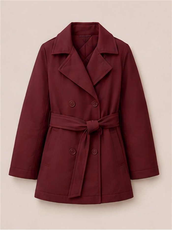 Trench imbottito con cintura